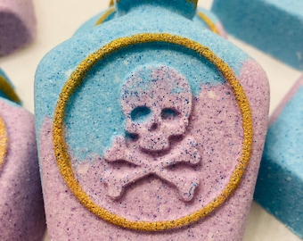 Bomba de baño con poción de Halloween, botella de veneno, recuerdo de fiesta de poción de la muerte