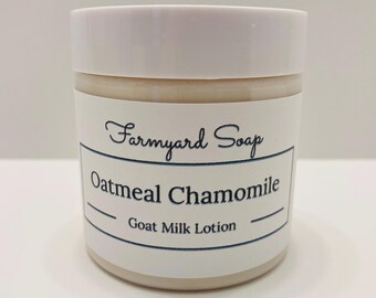 Loción de leche de cabra con avena y manzanilla - Aroma floral (tarro de 113 g)