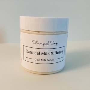 Oatmeal Milk and Honey Goat Milk Lotion 4 oz. Jar