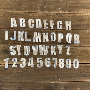 3 inch Metal Letters/Numbers (Impact) - Small Metal Letters/Numbers - Steel - Rustic Letters - Rusty or Natural Steel - Sign Letters