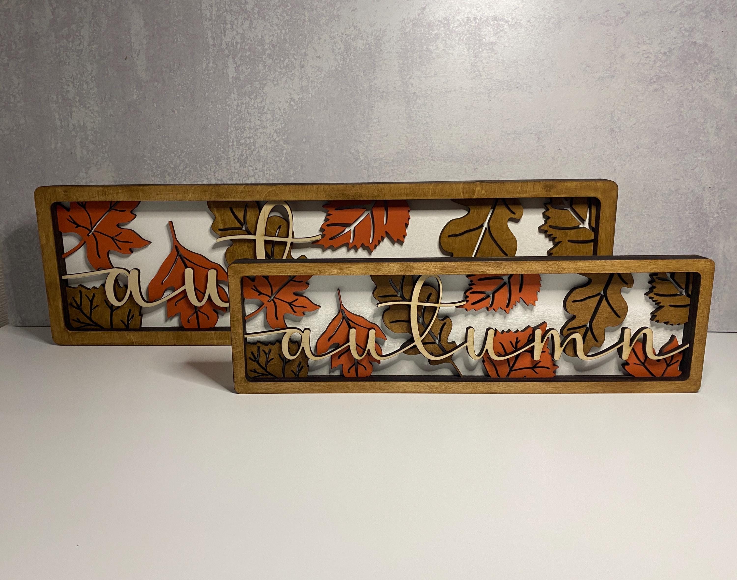 Layered Autumn Sign, Fall Decor, Autumn Decor, Shelf Sitter, Wall Decor ...