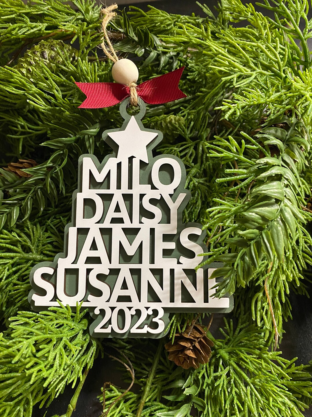 Personalized Family Tree Ornament, Name Ornament, Personalized Gift Etsy