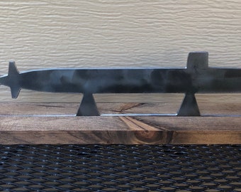 Los Angeles Class Fast Attack Submarine - Metal Decor - Shelf Sitter - Military Decor