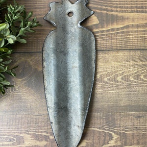 8 Inch Corrugated metal carrot - spring decor - Easter decor