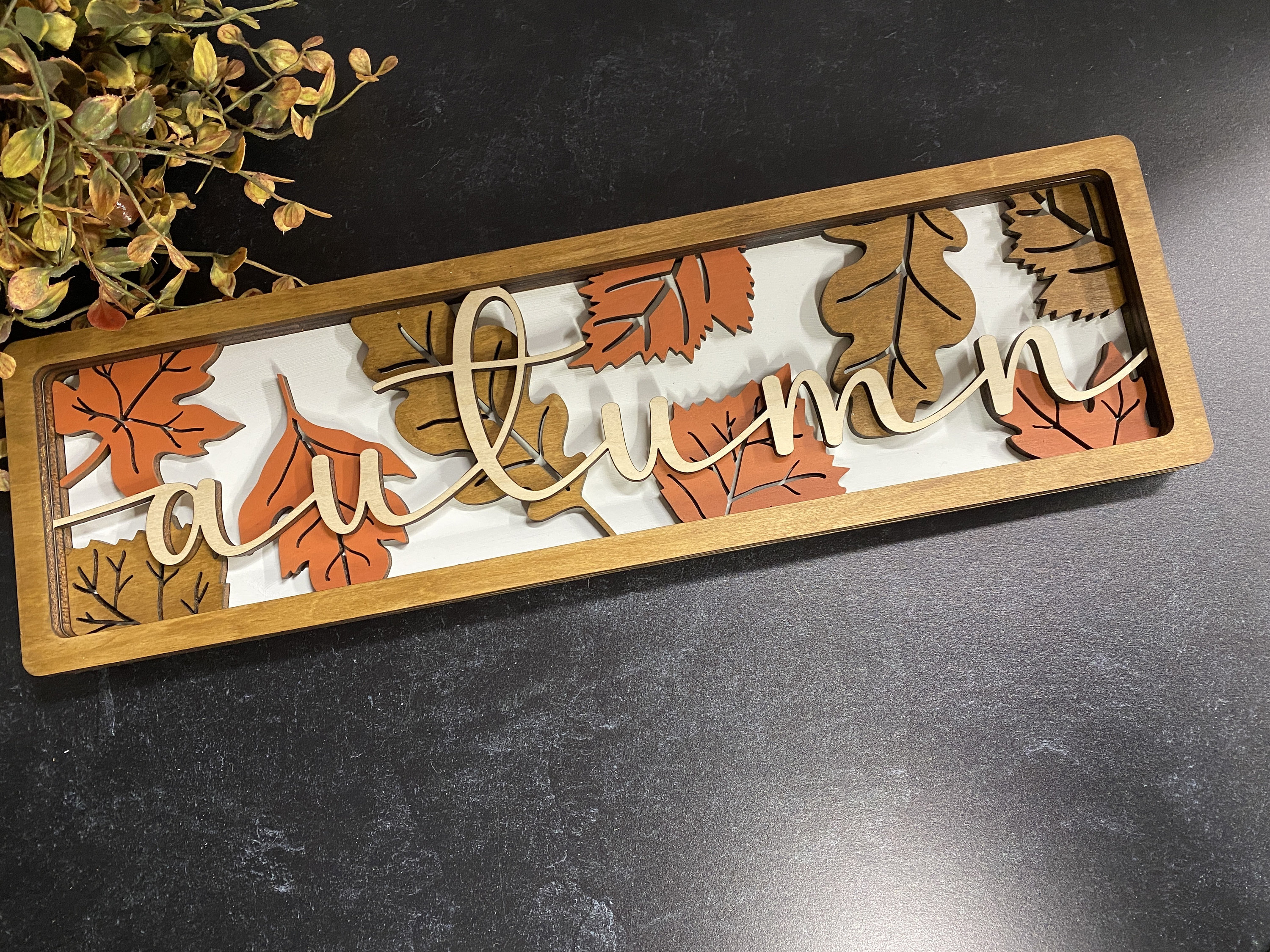Layered Autumn Sign, Fall Decor, Autumn Decor, Shelf Sitter, Wall Decor ...