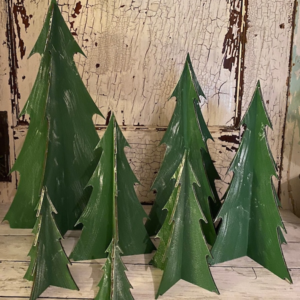 Laser cut wood Christmas Trees 4 inch to 18 inch - Christmas decor - tiered tray decor - mantle decor