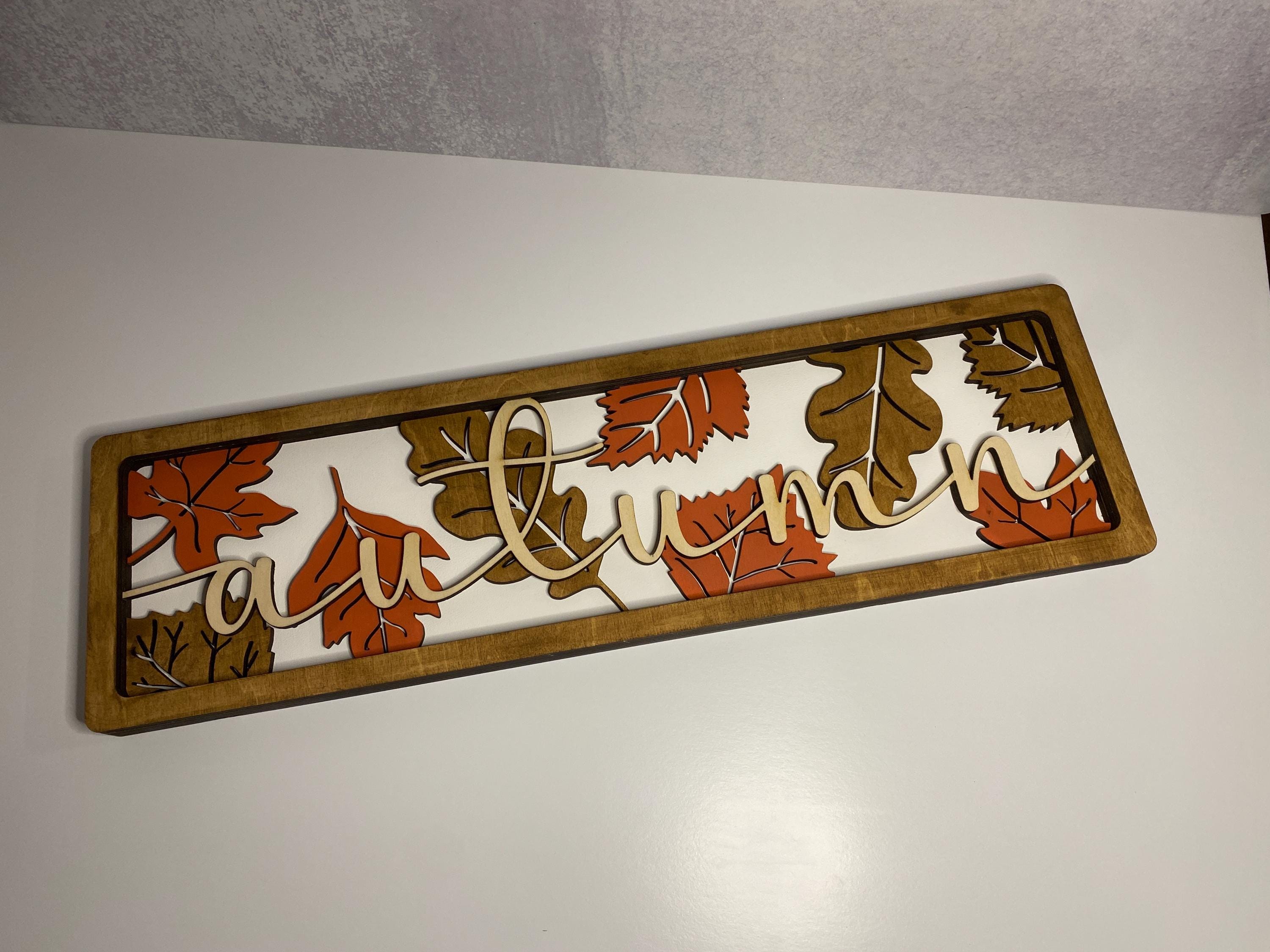 Layered Autumn Sign, Fall Decor, Autumn Decor, Shelf Sitter, Wall Decor ...