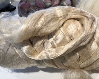 Tussah Silk for blending, dyeing, weaving, spinning