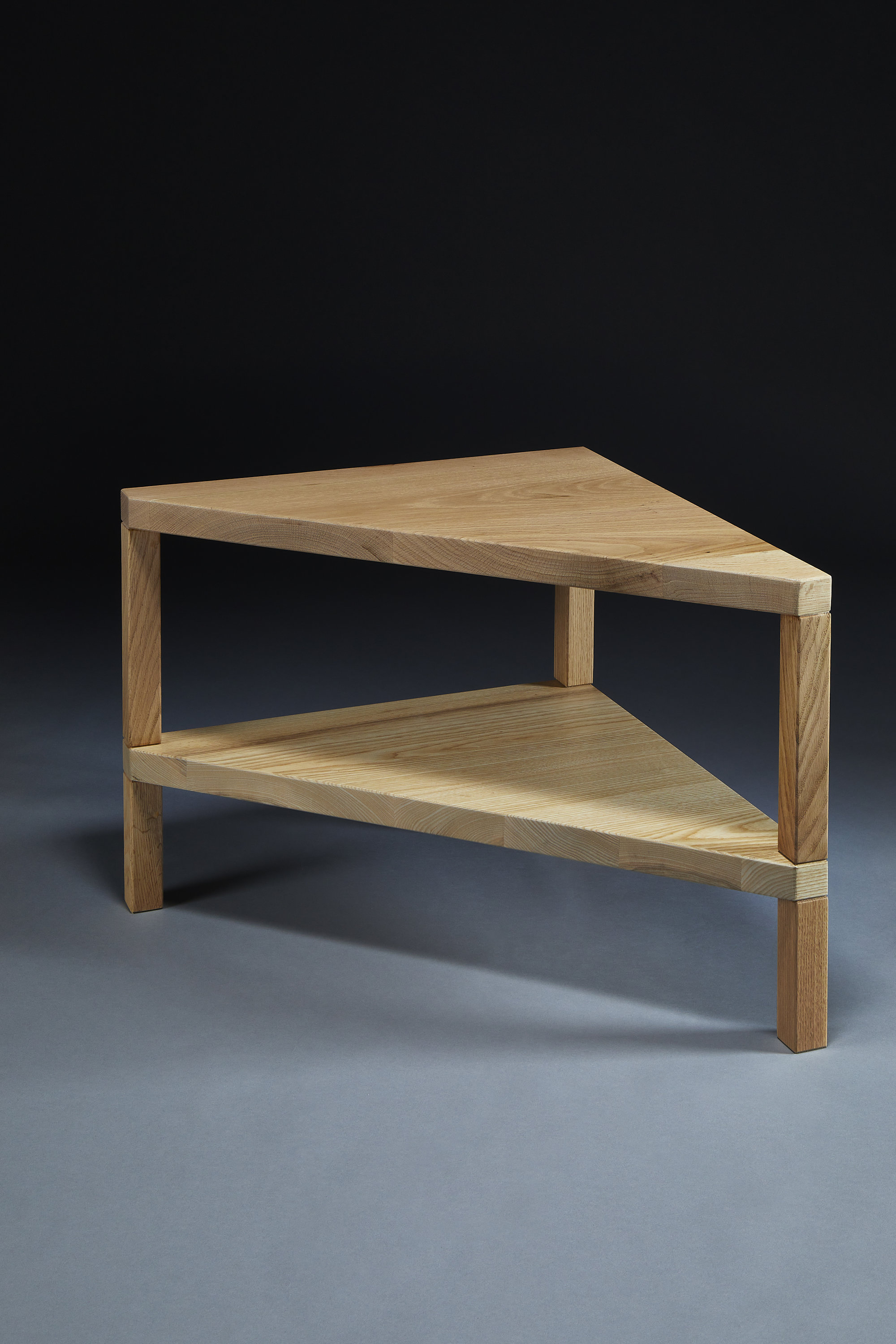 Solid Oak Triangular Side Table/ Nightstand/ Corner Table - Etsy