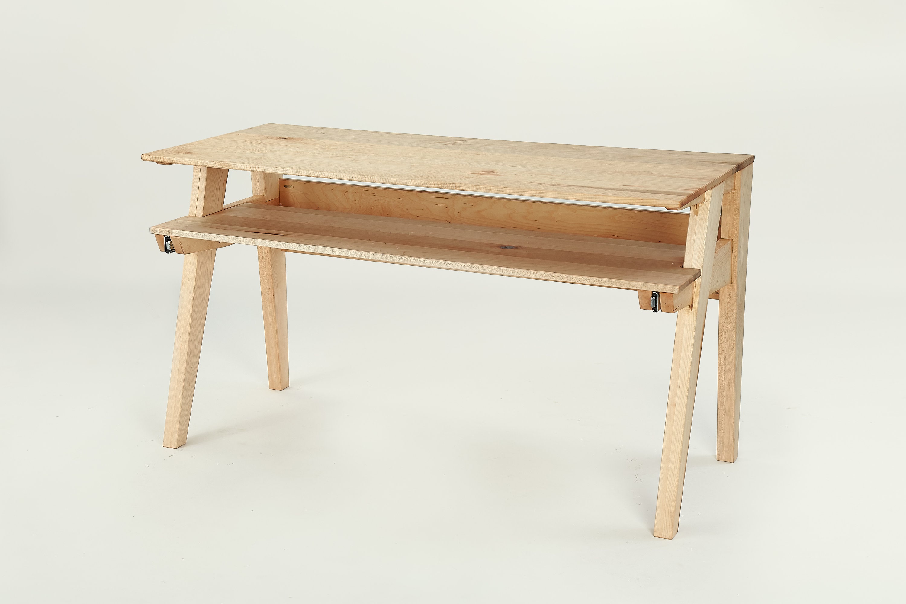 Solid Maple Studio Desk With Piano Drawer - Etsy