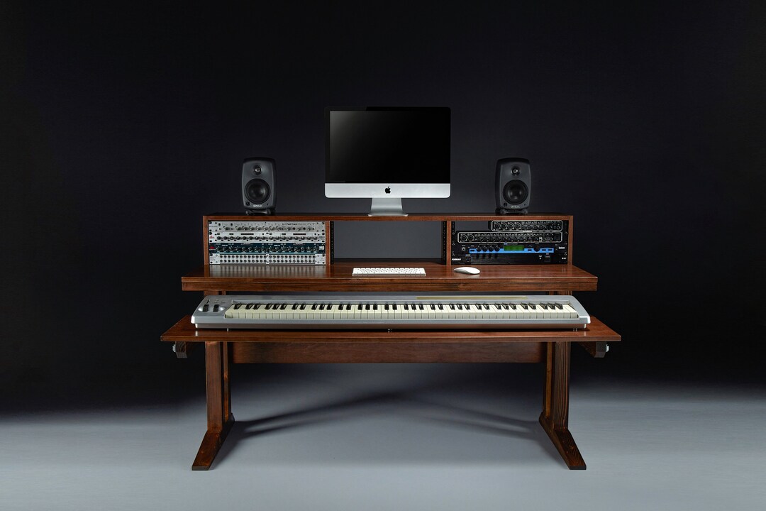 Maple Mahogany Desk: Keyboard Tray, Cable Management - Etsy