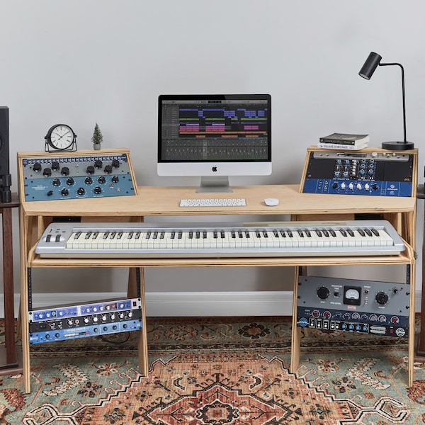 Studio Desk With Keyboard Tray - Etsy