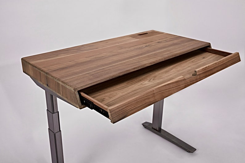 Nitcha Solid Walnut Sit-Stand tabletop Top only, Works with any Sit-Stand base on market imagem 10