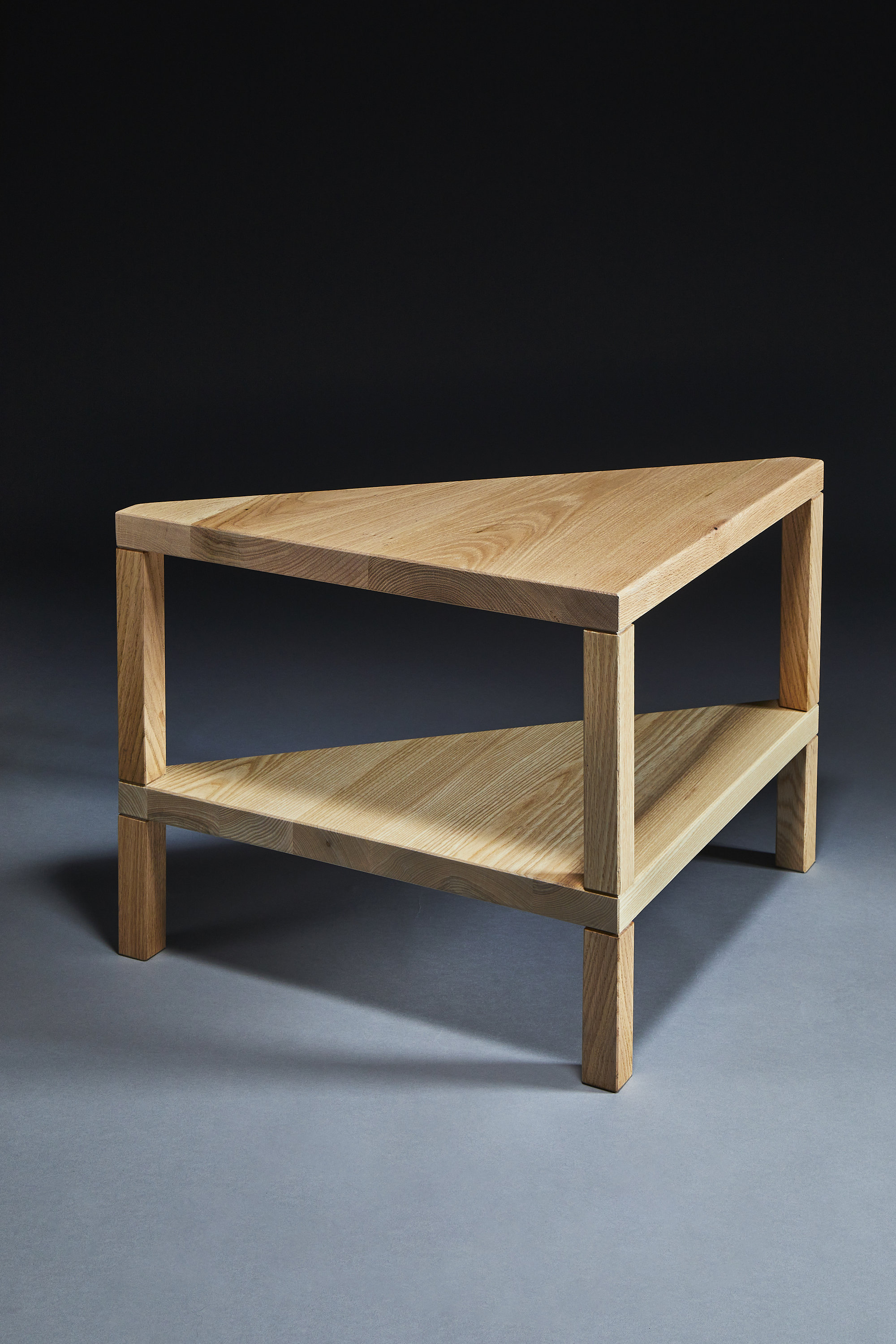 Solid Oak Triangular Side Table/ Nightstand/ Corner Table - Etsy