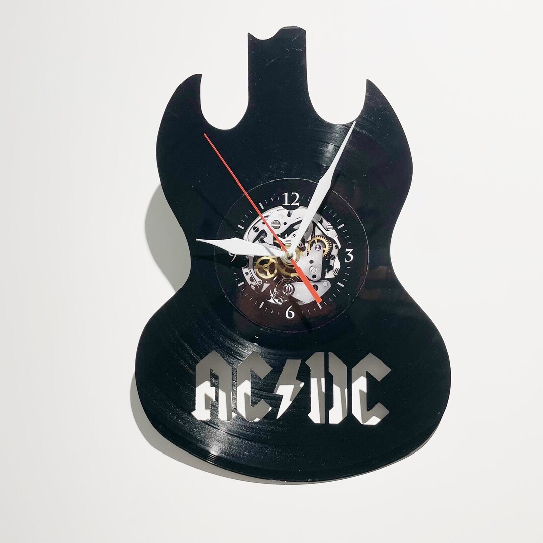 ACDC Vinyl Record Wall Clock Room Home Decor Unique Design Modern AC DC ...