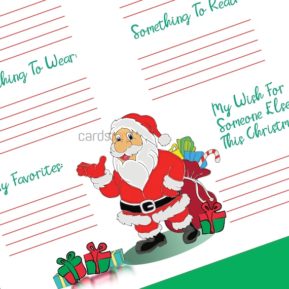 Christmas Cartoon Listing 2022 Christmas Wish List 2022 Christmas Download Santa List | Etsy