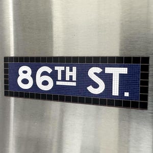 NYC Subway Refrigerator Magnet - 86th Street | IND 8th Ave Line | Central Park West | B, C trains | 3.2 inches x 1 inch