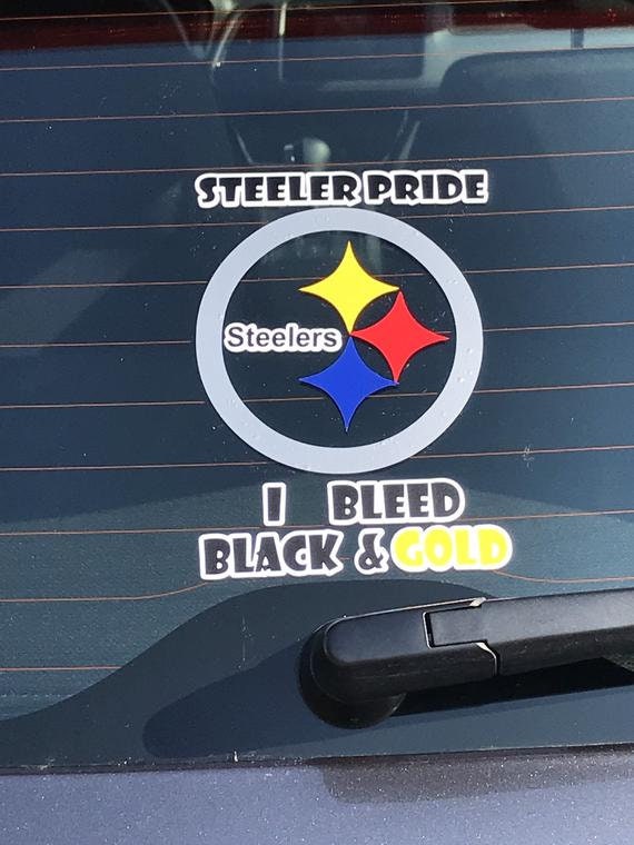 Pittsburgh Steelers I Bleed Black & Gold vinyl digital cut