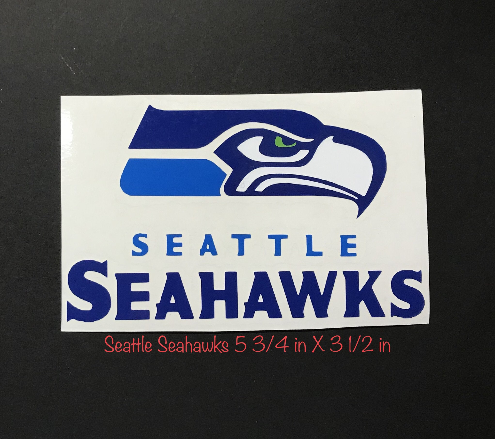Seattle Seahawks Vinyl Digital Cut Car Decal Sticker for Car Etsy