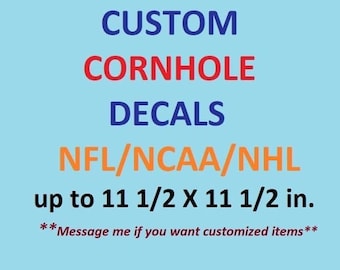 Stickers cornhole personnalisés : autocollants en vinyle avec logo d'équipe (lot de 2) livraison gratuite et sans frais de douane