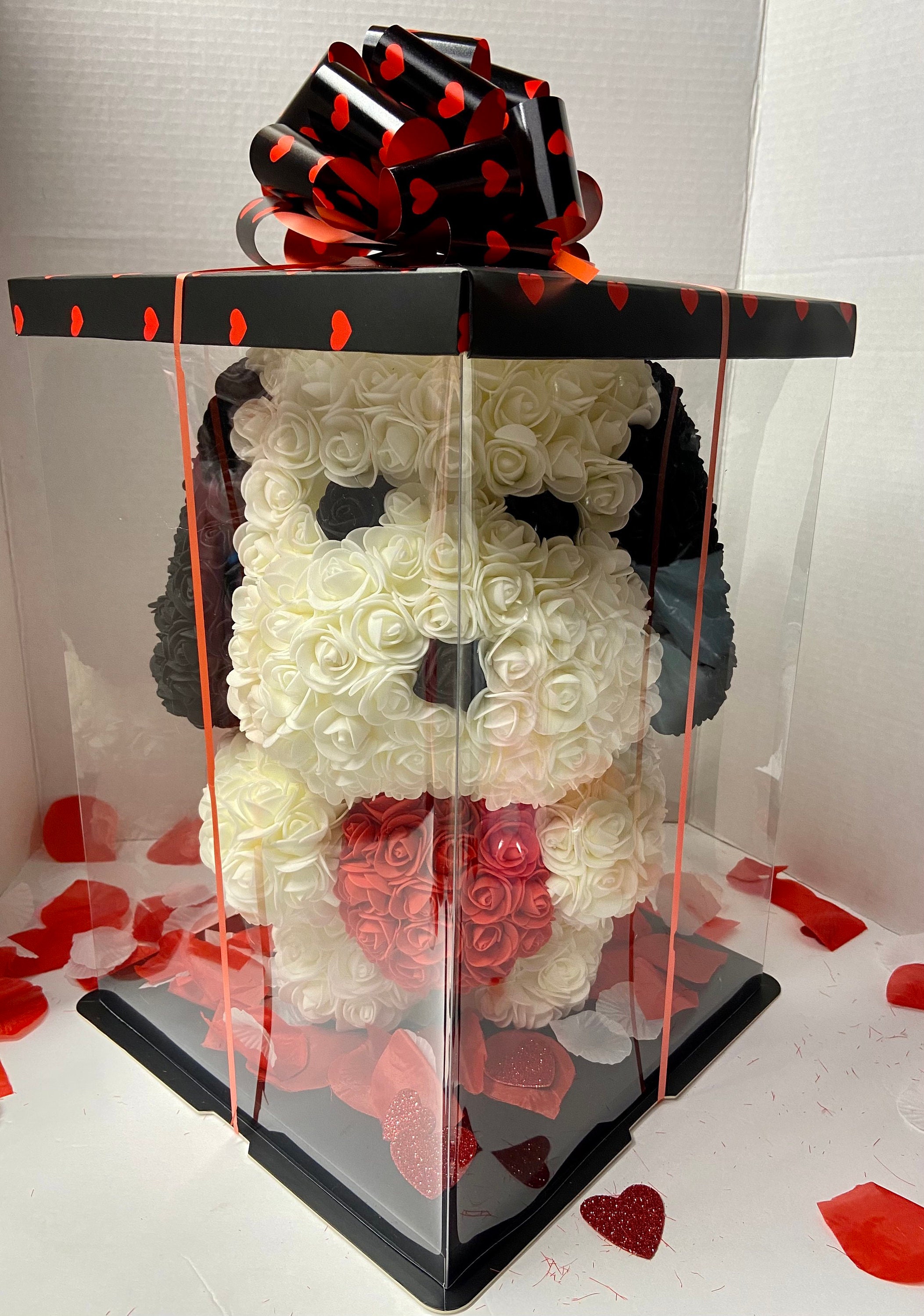 Forever Rose Puppy Bouquet Puppy Made of Roses Valentines Etsy