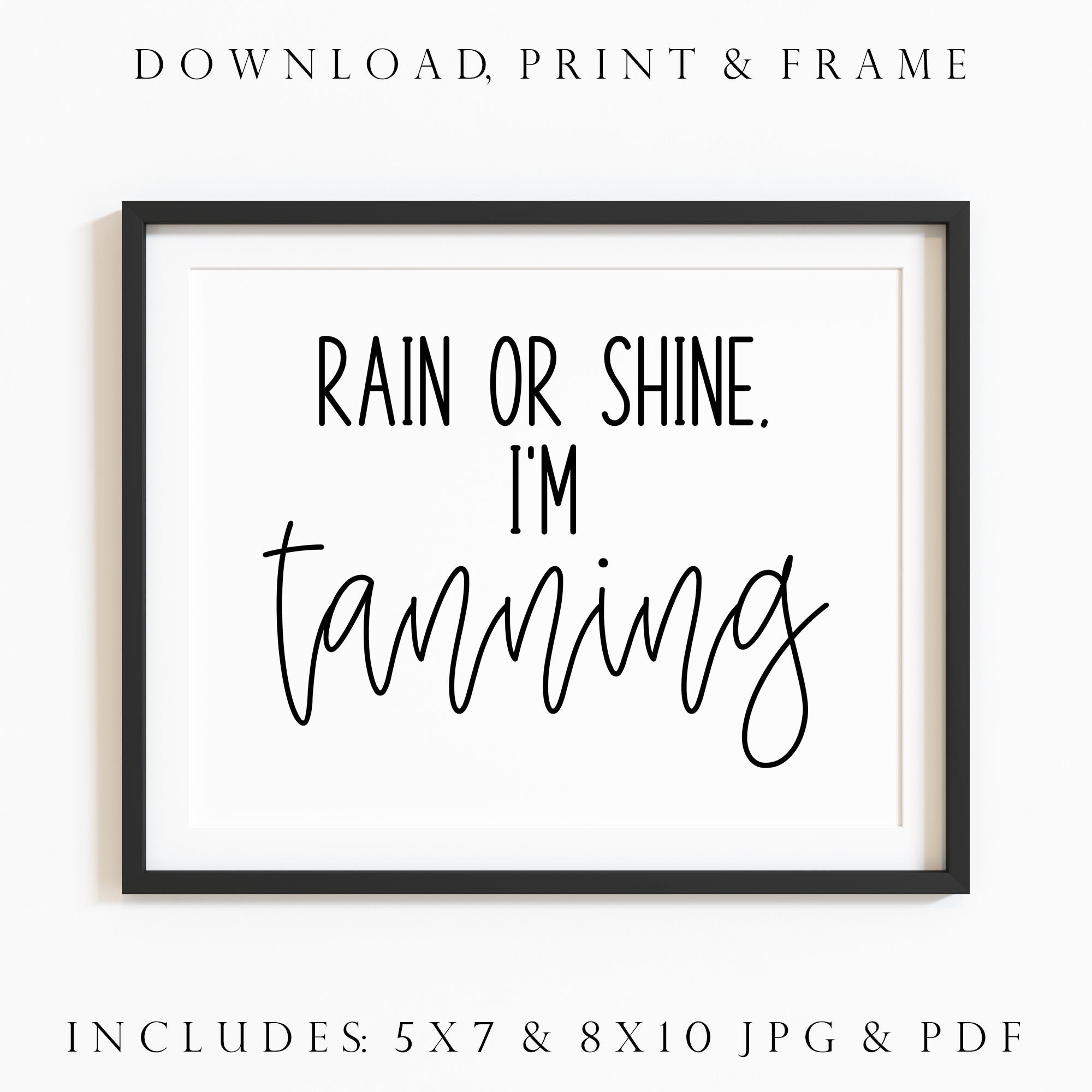 Printable Tanning Sign. Tanning Salon Decor. Spray Tan Business ...