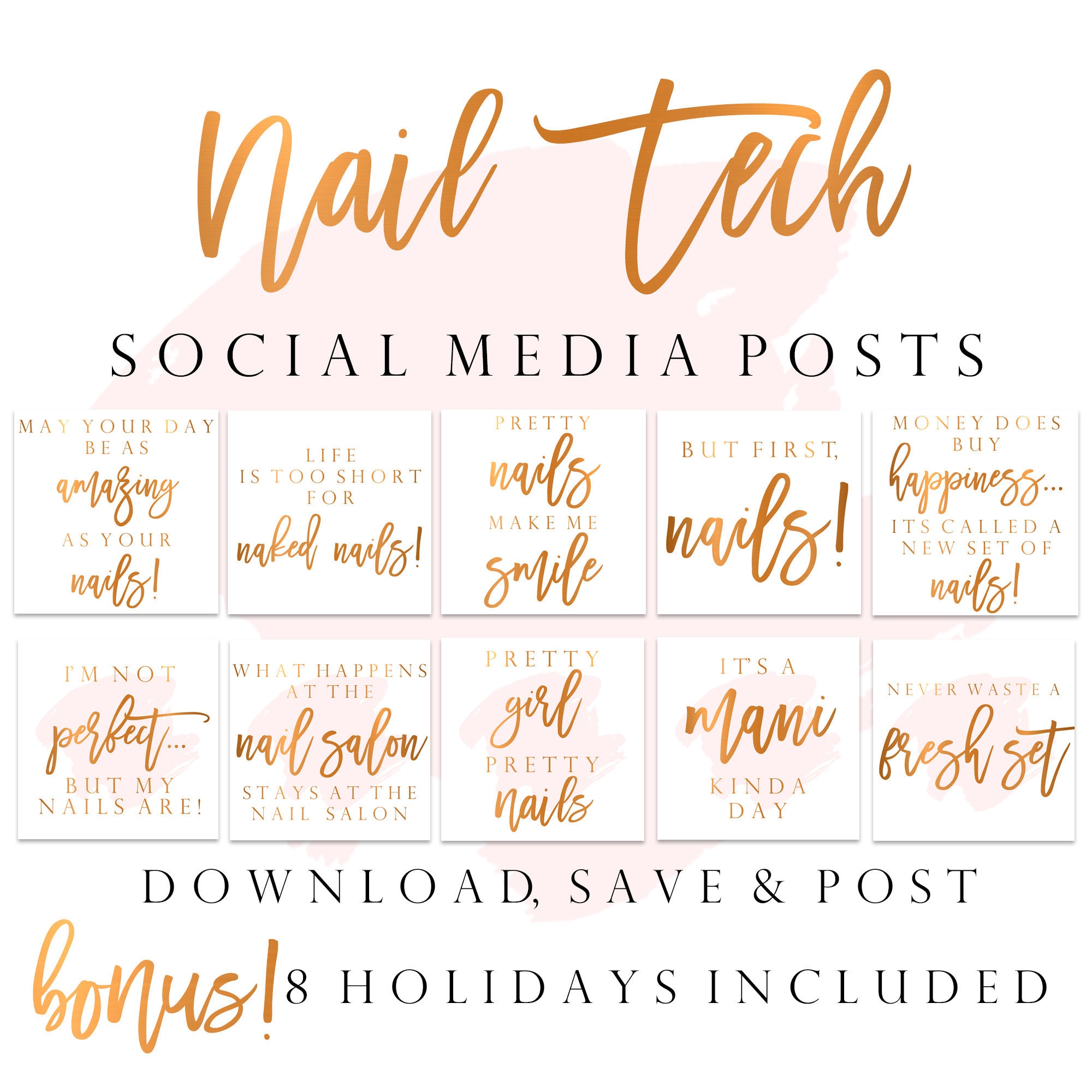 Nail Salon Instagram Posts Nail Salon Quotes Nail Bar Quotes Nail Tech Quotes  Nail Artist Quotes Nail Artist Template - Etsy | Salon quotes, Nail tech  quotes, Nail salon