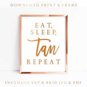 Printable Tanning Sign. Tanning Salon Decor. Spray Tan Business. Tanning Quotes. Tanning Wall Art. Spray Tanning Quotes. Spa Sign.