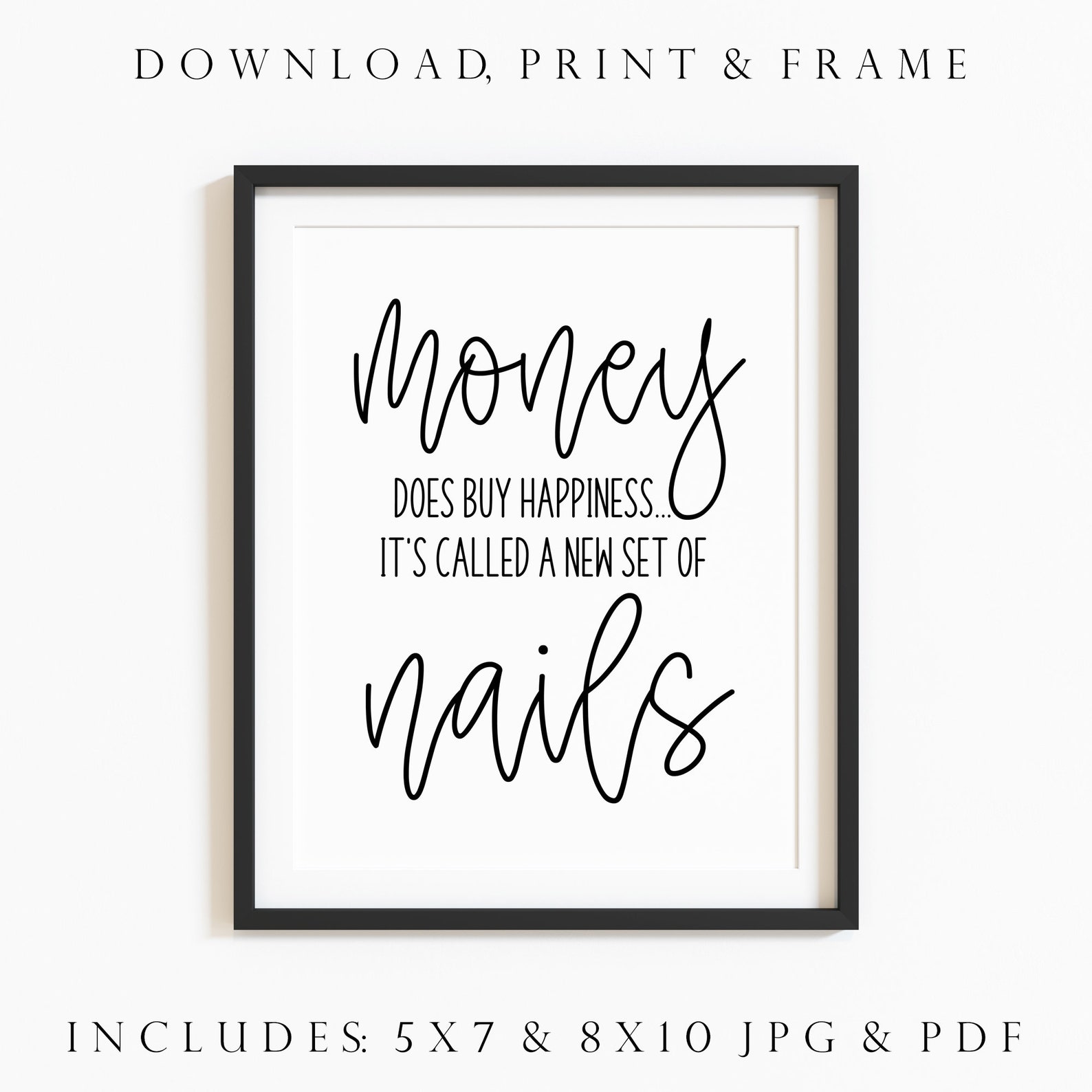 Nail Salon Printable. Nail Salon Wall Art. Nail Salon Sign. Nail Salon