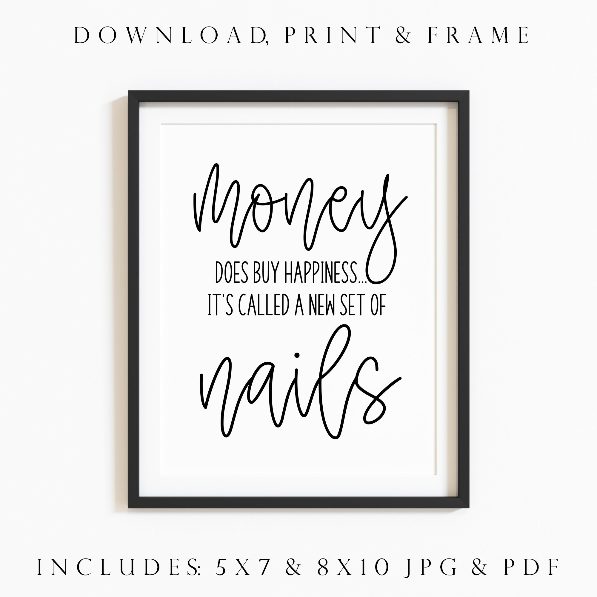 Nail Salon Printable. Nail Salon Wall Art. Nail Salon Sign. Nail Salon