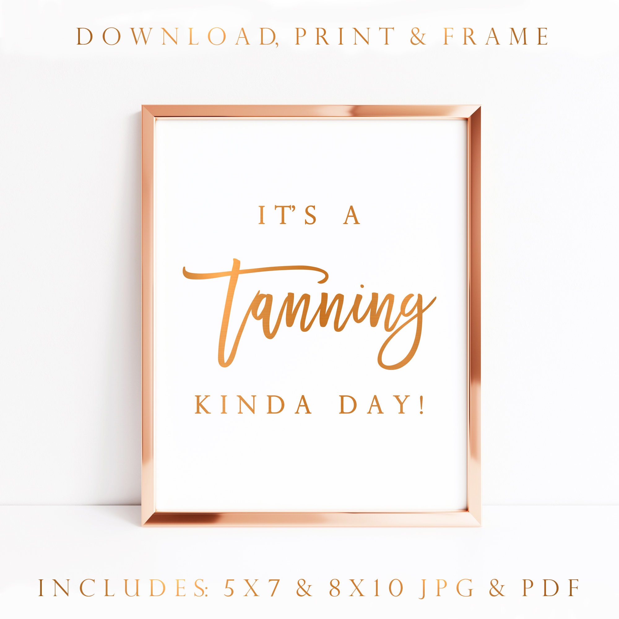 Printable Tanning Sign. Tanning Salon Decor. Spray Tan Business