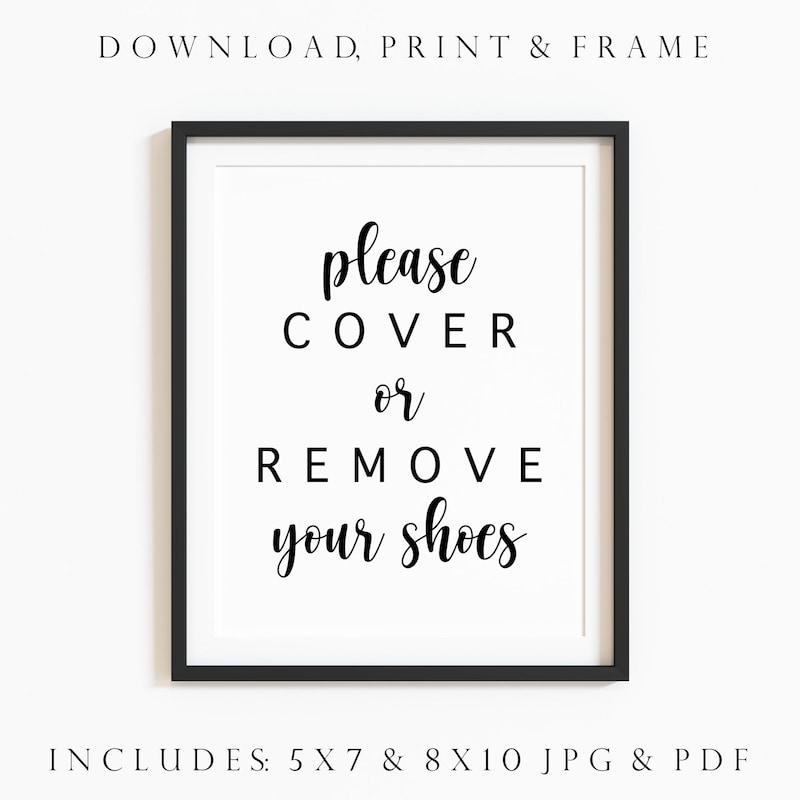 Remove Show Sign Remove Shoes Sign - Etsy