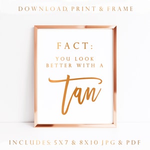 Printable Tanning Sign. Tanning Salon Decor. Spray Tan Business. Tanning Quotes. Tanning Wall Art. Spray Tanning Quotes. Spa Sign.
