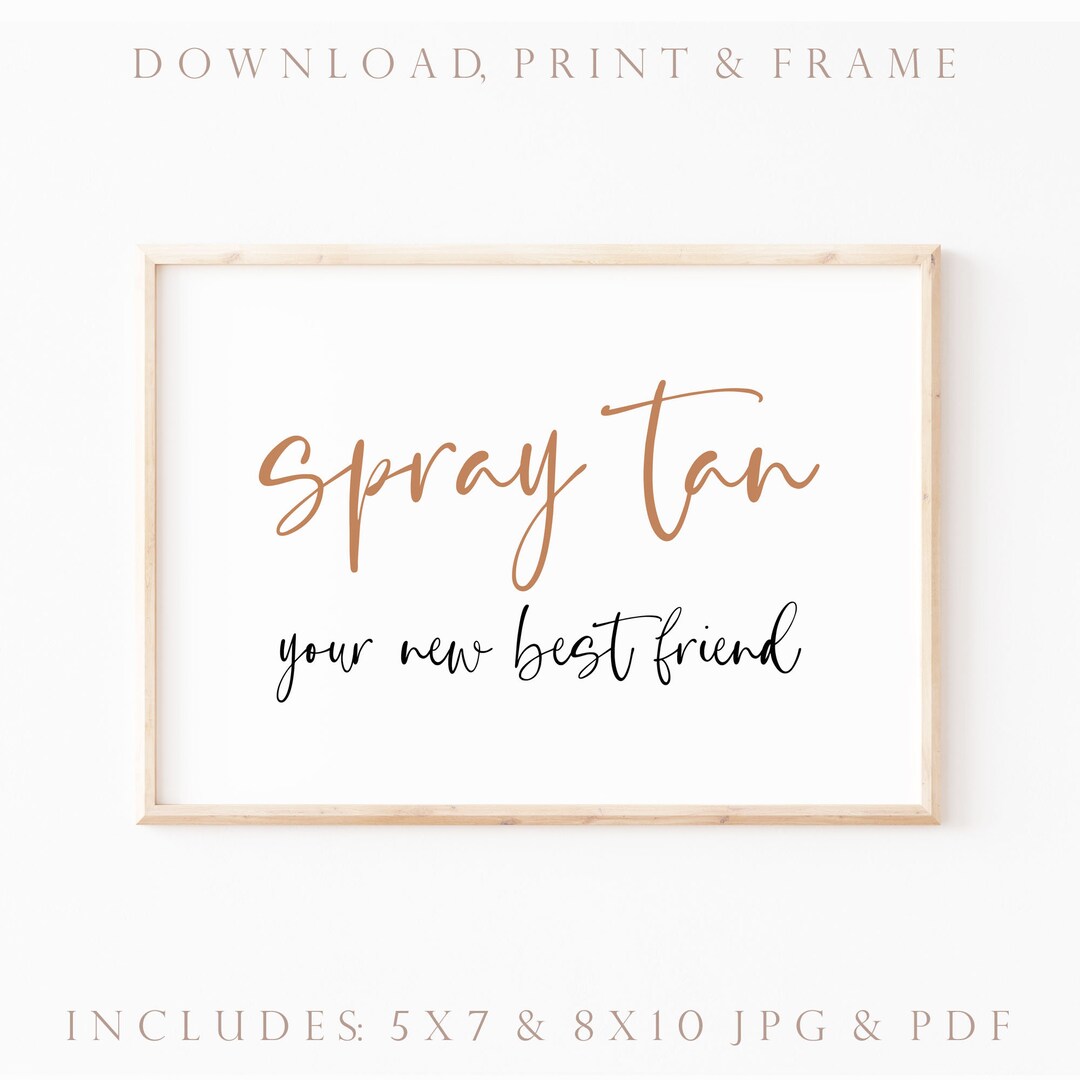 Printable Tanning Sign. Tanning Salon Decor. Spray Tan Business ...