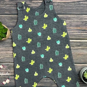 Cactus Baby Romper, Cactus Baby Clothes, Cactus Baby Harem Romper, Girls Baby Clothes, Toddler Romper, Unique Baby Clothes, Succulent Romper