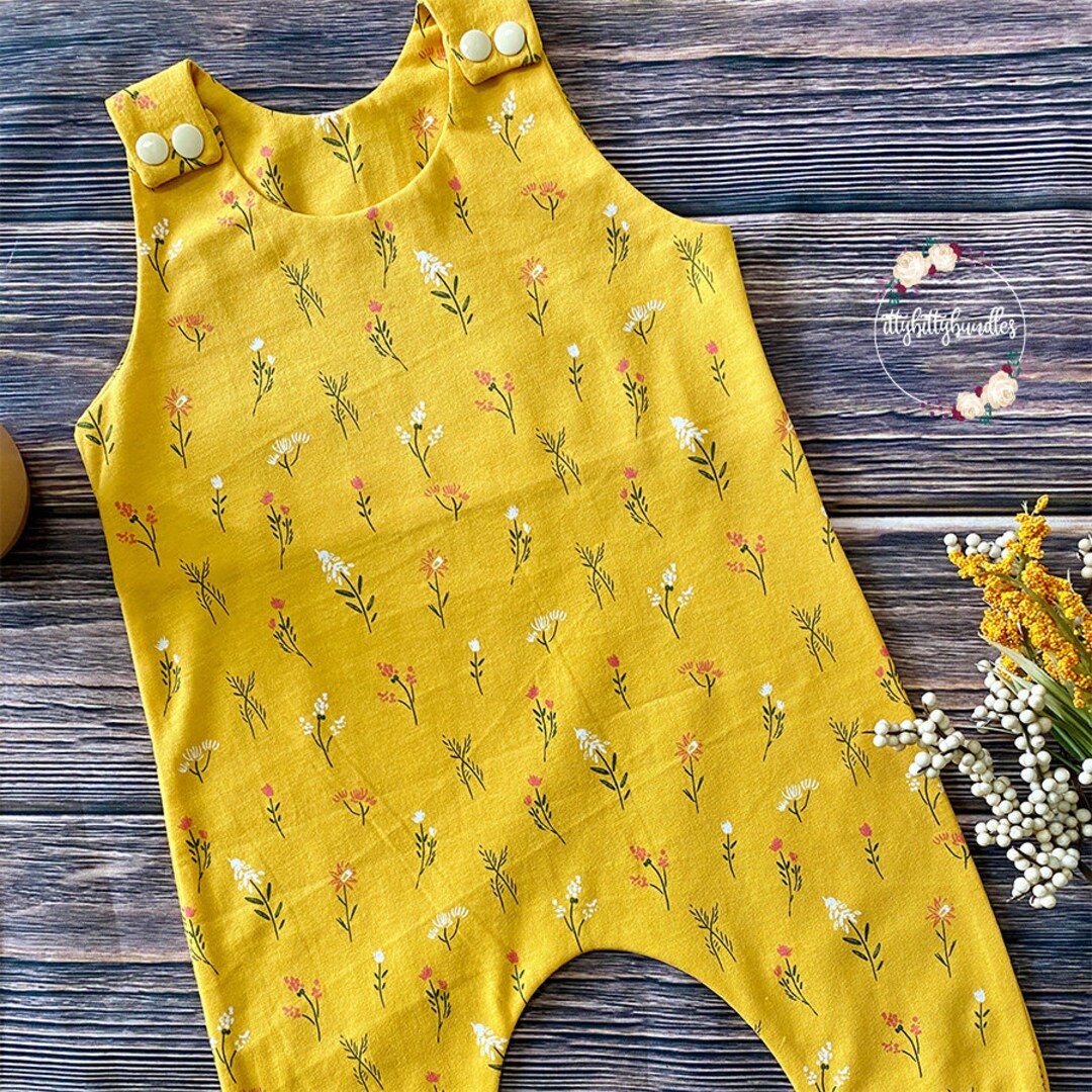 Spring Romper Spring Baby Romper, Spring Girls Clothes, Floral Baby Harem Romper ...