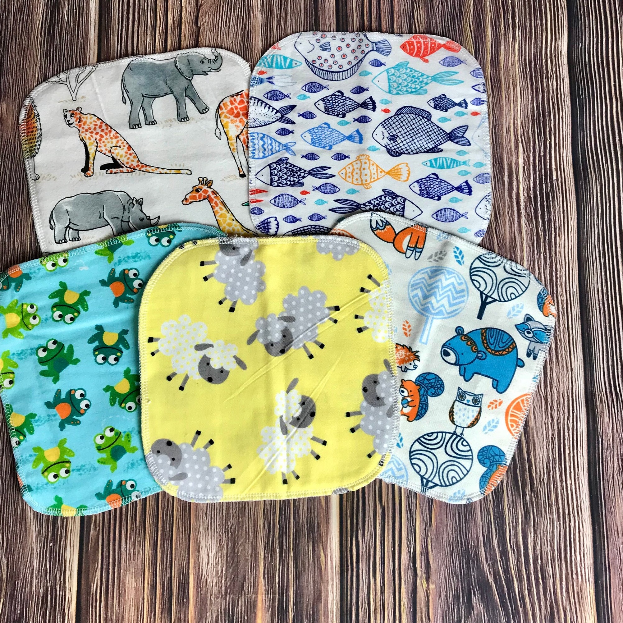 Reusable Wash Cloths, Reusable Wet Wipes, Flannel Washcloths, 2 Ply