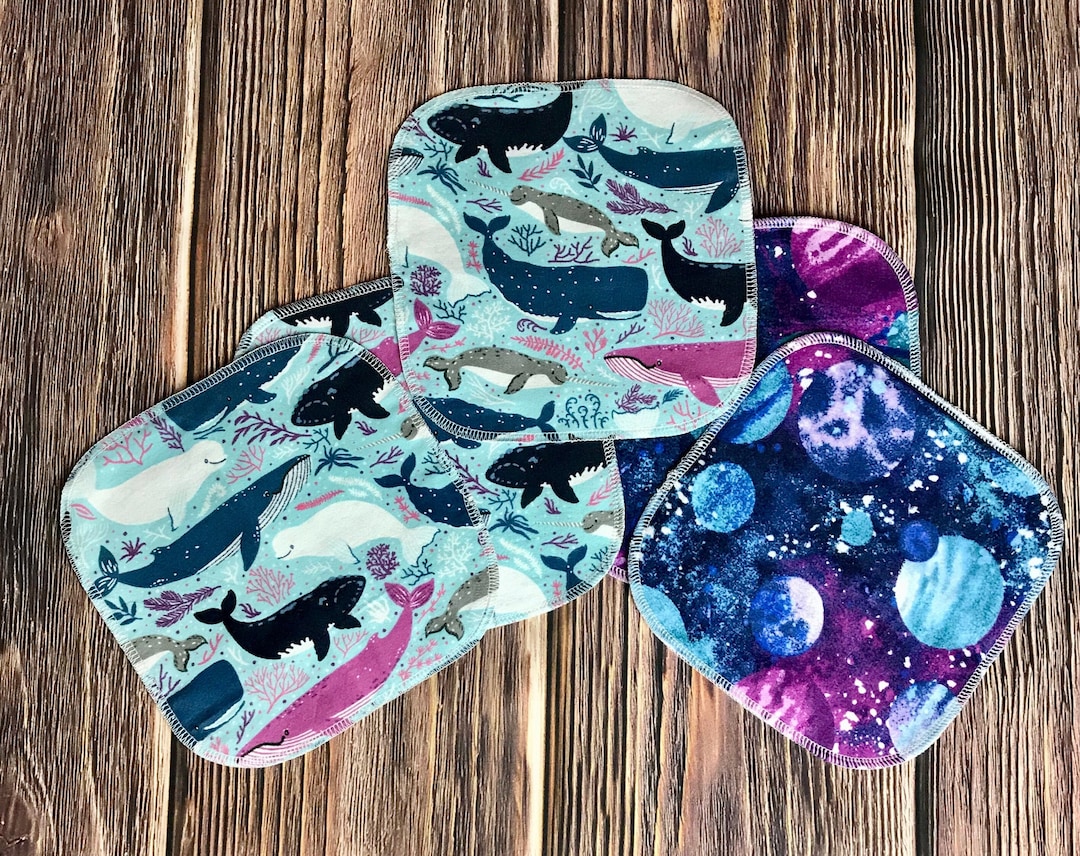 Reusable Wash Cloths, Reusable Wet Wipes, Flannel Washcloths, 2 Ply