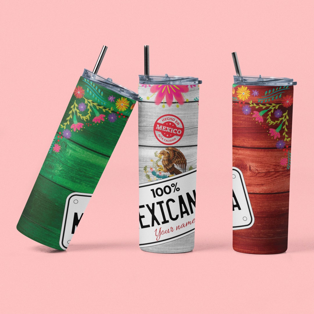 100 Mexicana 20 Oz. Skinny Tumbler / Custom Tumbler / Mexico Etsy