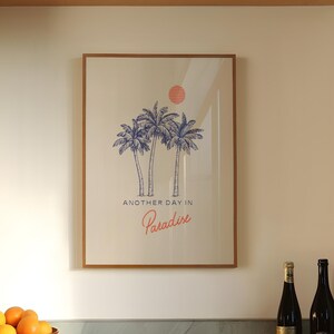 Sztuka ścienna w stylu vintage Coastal Cowgirl Estetyka Modne wydruki artystyczne Plakat retro Wydruk palmy Wydruk wózka barowego Sztuka minimalistyczna Sztuka ścienna z lat 70. na plaży