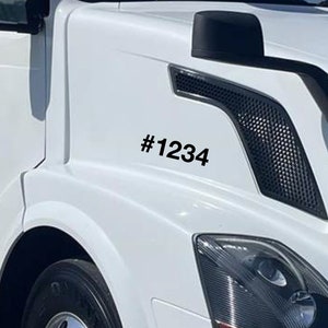Set of 2 Trucking Numbers - truck number decal - custom number decal - number - custom truck decals
