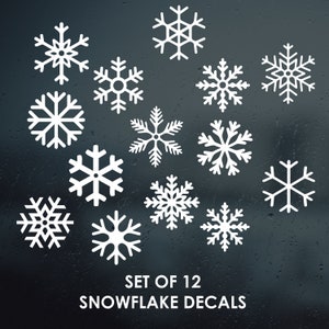 Snowflake Decals | Christmas Decal | Christmas Holiday Decorations | Snowflake Decal Pack | Christmas Decor