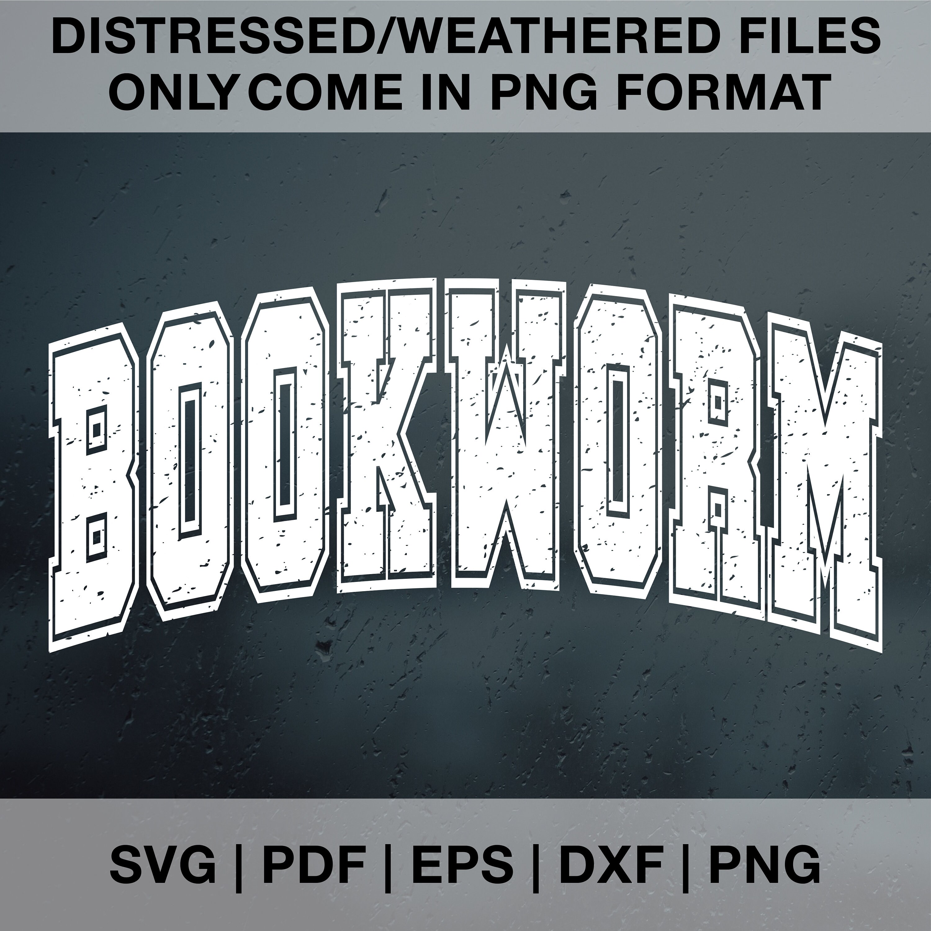 Bookworm SVG PNG Pdf Dxf Eps Cut Files, Varsity Bookworm Svg Png ...