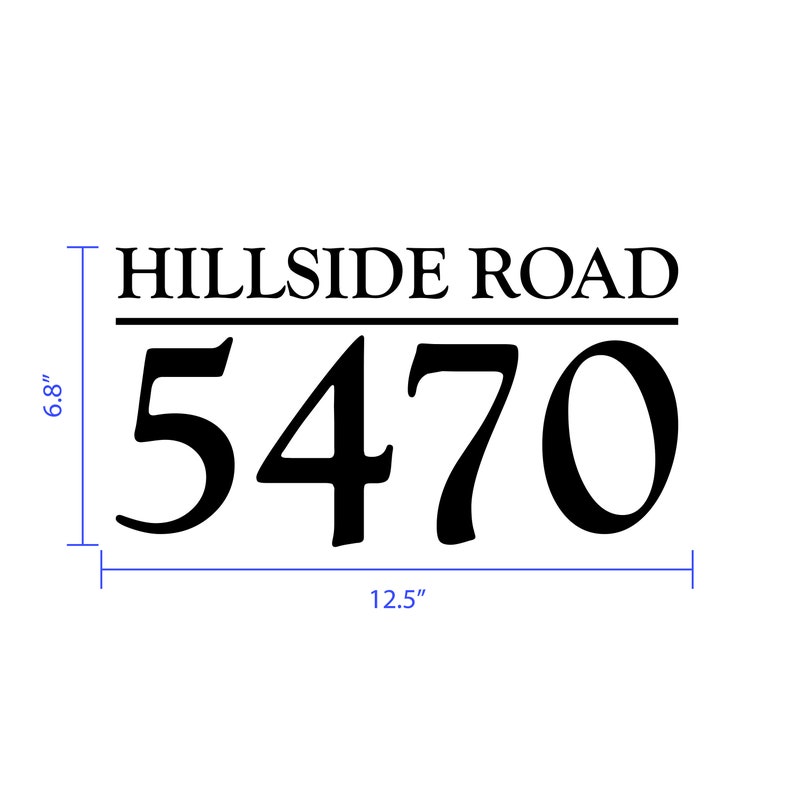 Trash Can Numbers Address Vinyl Decal Address Label Etsy