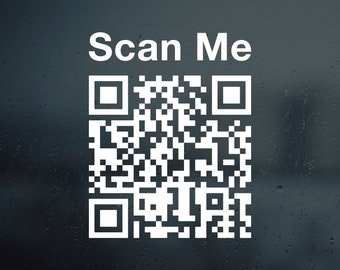 Custom QR Code Vinyl Decal, Storefront, Business, Car, Laptop, Window Decal Sticker