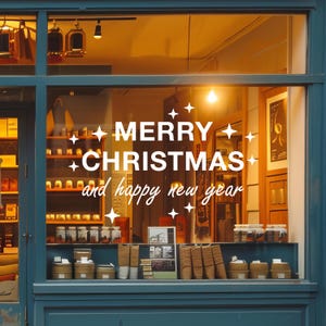 Christmas Window Decal, Merry Christmas Decal, Wall Vinyl Decal, Shop Retail Window Display, Xmas Shop Display, Christmas Decorations