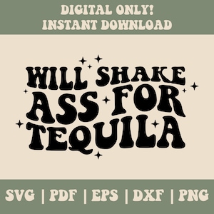 Trucker Hat Svg, Svg drôle de chapeau de camionneur, va secouer le cul pour les fichiers Svg, SVG et PNG de tequila pour Silhouette & Cricut, téléchargement immédiat