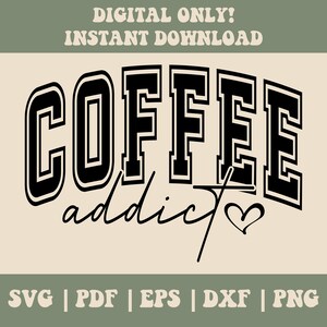 Kaffee-Varsity SVG PNG, Kaffee-Süchtiger SVG-Png, Kaffeebecher-Svg-Png, Kaffeeliebhaber-Svg-Png, Kaffee-Shirt-Svg-Png, Varsity-Svg-Png, Kaffee-Svg