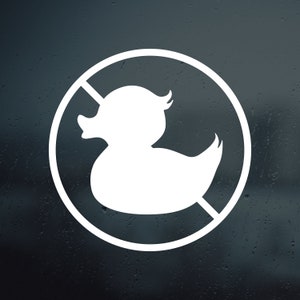 No Ducks Vinyl Decal Sticker