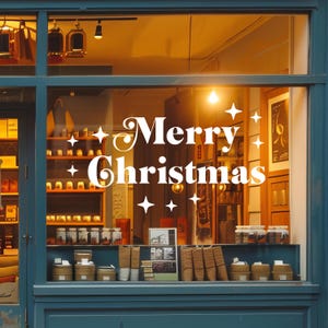 Christmas Window Decal, Merry Christmas Decal, Wall Vinyl Decal, Shop Retail Window Display, Xmas Shop Display, Christmas Shop Decal